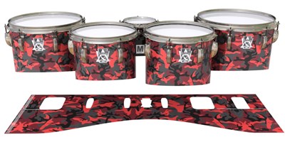 Ludwig Ultimate Series Tenor Drum Slips - Red Slate Traditional Camouflage (Red)