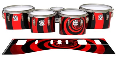 Ludwig Ultimate Series Tenor Drum Slips - Red Vortex Illusion (Themed)