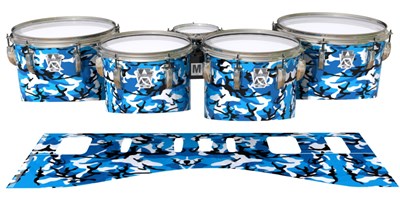 Ludwig Ultimate Series Tenor Drum Slips - Sky Blue Traditional Camouflage (Blue)