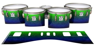 Ludwig Ultimate Series Tenor Drum Slips - Summer Night (Blue) (Green)