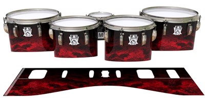 Ludwig Ultimate Series Tenor Drum Slips - Volcano GEO Marble Fade (Red)