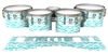 Ludwig Ultimate Series Tenor Drum Slips - Wave Brush Strokes Aqua and White (Green) (Blue)