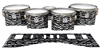 Ludwig Ultimate Series Tenor Drum Slips - Wave Brush Strokes Black and White (Neutral)
