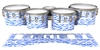 Ludwig Ultimate Series Tenor Drum Slips - Wave Brush Strokes Blue and White (Blue)