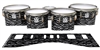 Ludwig Ultimate Series Tenor Drum Slips - Wave Brush Strokes Grey and Black (Neutral)