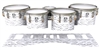 Ludwig Ultimate Series Tenor Drum Slips - Wave Brush Strokes Grey and White (Neutral)
