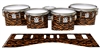 Ludwig Ultimate Series Tenor Drum Slips - Wave Brush Strokes Orange and Black (Orange)