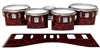 Ludwig Ultimate Series Tenor Drum Slips - Wave Brush Strokes Red and Black (Red)