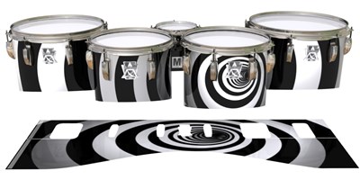 Ludwig Ultimate Series Tenor Drum Slips - White Vortex Illusion (Themed)