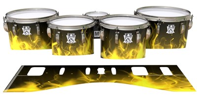 Ludwig Ultimate Series Tenor Drum Slips - Yellow Flames (Themed)