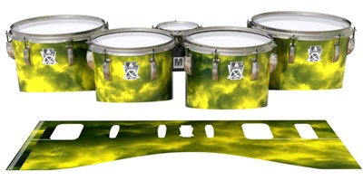 Ludwig Ultimate Series Tenor Drum Slips - Yellow Smokey Clouds (Themed)