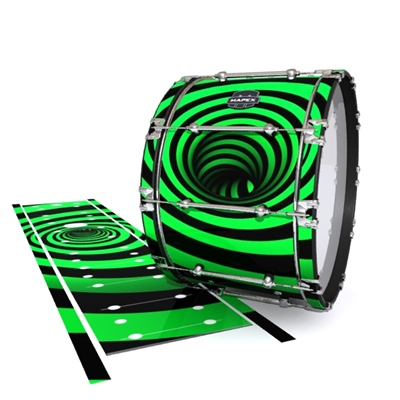 Mapex Quantum Bass Drum Slip - Green Vortex Illusion (Themed)