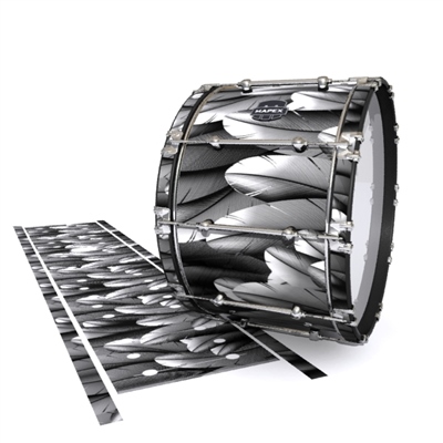 Mapex Quantum Bass Drum Slip - Grey Feathers (Themed)