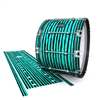 Mapex Quantum Bass Drum Slip - Lateral Brush Strokes Aqua and Black (Green) (Blue)