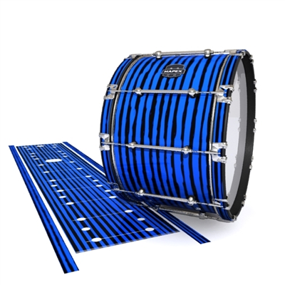 Mapex Quantum Bass Drum Slip - Lateral Brush Strokes Blue and Black (Blue)