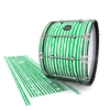 Mapex Quantum Bass Drum Slip - Lateral Brush Strokes Green and White (Green)