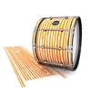 Mapex Quantum Bass Drum Slip - Lateral Brush Strokes Orange and White (Orange)