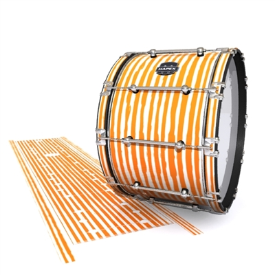 Mapex Quantum Bass Drum Slip - Lateral Brush Strokes Orange and White (Orange)