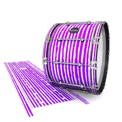 Mapex Quantum Bass Drum Slip - Lateral Brush Strokes Purple and White (Purple)