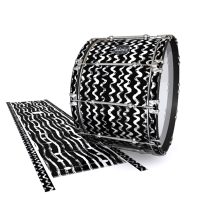 Mapex Quantum Bass Drum Slip - Wave Brush Strokes Black and White (Neutral)