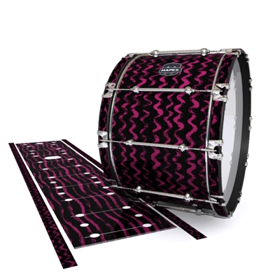 Mapex Quantum Bass Drum Slip - Wave Brush Strokes Maroon and Black (Red)