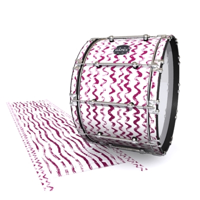Mapex Quantum Bass Drum Slip - Wave Brush Strokes Maroon and White (Red)