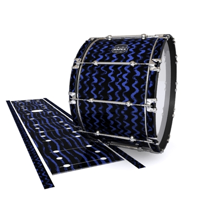 Mapex Quantum Bass Drum Slip - Wave Brush Strokes Navy Blue and Black (Blue)