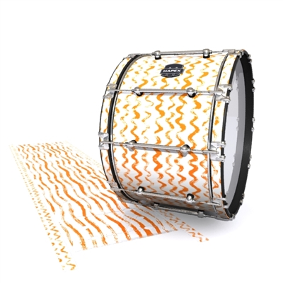 Mapex Quantum Bass Drum Slip - Wave Brush Strokes Orange and White (Orange)