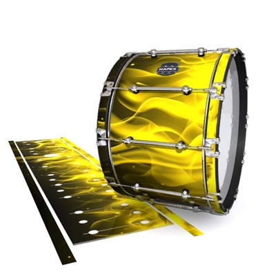 Mapex Quantum Bass Drum Slip - Yellow Flames (Themed)