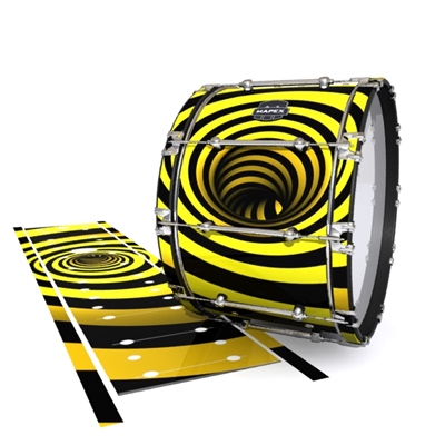Mapex Quantum Bass Drum Slip - Yellow Vortex Illusion (Themed)