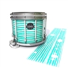 Mapex Quantum Snare Drum Slip - Lateral Brush Strokes Aqua and White (Green) (Blue)