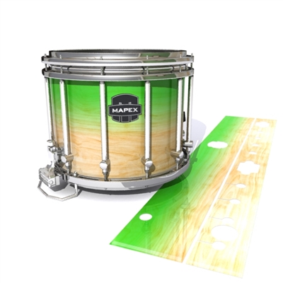 Mapex Quantum Snare Drum Slip - Maple Woodgrain Green Fade (Green)