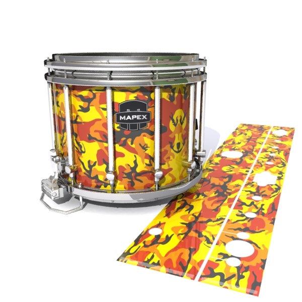 Mapex Quantum Snare Drum Slip - November Fall Traditional Camouflage (Red) (Yellow)