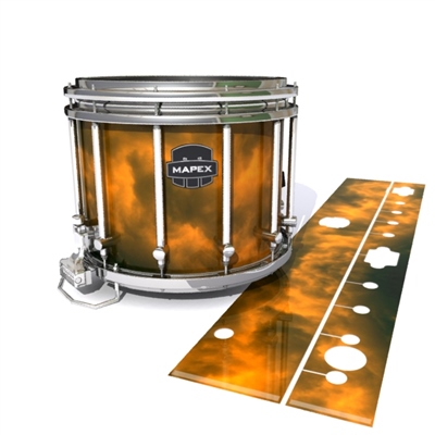 Mapex Quantum Snare Drum Slip - Orange Smokey Clouds (Themed)