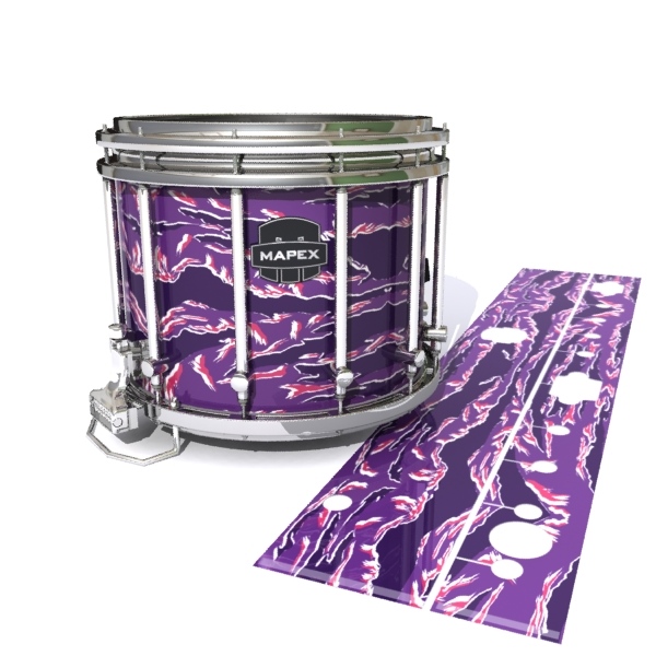 Mapex Quantum Snare Drum Slip - Violet Voltage Tiger Camouflage (Purple)