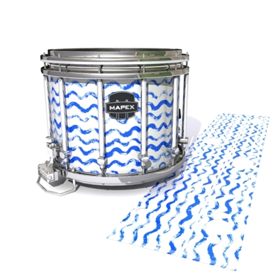 Mapex Quantum Snare Drum Slip - Wave Brush Strokes Blue and White (Blue)