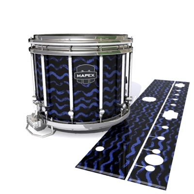 Mapex Quantum Snare Drum Slip - Wave Brush Strokes Navy Blue and Black (Blue)