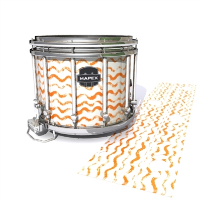 Mapex Quantum Snare Drum Slip - Wave Brush Strokes Orange and White (Orange)