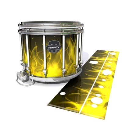 Mapex Quantum Snare Drum Slip - Yellow Flames (Themed)