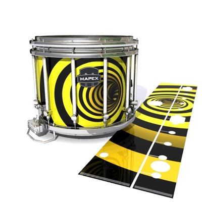 Mapex Quantum Snare Drum Slip - Yellow Vortex Illusion (Themed)