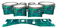 Mapex Quantum Tenor Drum Slips - Aqua Cosmic Glass (Aqua)