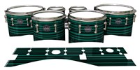 Mapex Quantum Tenor Drum Slips - Aqua Horizon Stripes (Aqua)