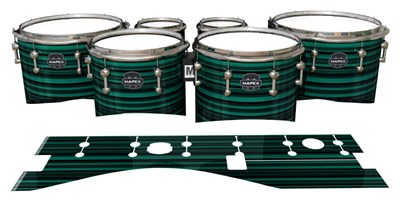 Mapex Quantum Tenor Drum Slips - Aqua Horizon Stripes (Aqua)