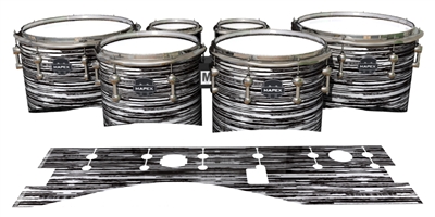 Mapex Quantum Tenor Drum Slips - Chaos Brush Strokes Black and White (Neutral)