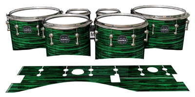 Mapex Quantum Tenor Drum Slips - Chaos Brush Strokes Green and Black (Green)