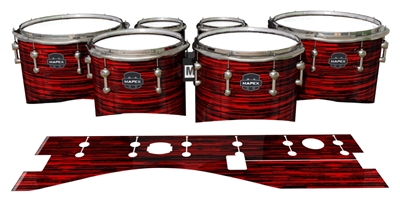 Mapex Quantum Tenor Drum Slips - Chaos Brush Strokes Red and Black (Red)