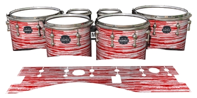 Mapex Quantum Tenor Drum Slips - Chaos Brush Strokes Red and White (Red)