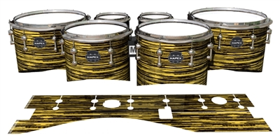 Mapex Quantum Tenor Drum Slips - Chaos Brush Strokes Yellow and Black (Yellow)