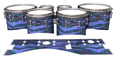 Mapex Quantum Tenor Drum Slips - Electric Tiger Camouflage (Purple)