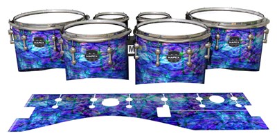 Mapex Quantum Tenor Drum Slips - Electro Blue Plasma (Blue) (Purple)